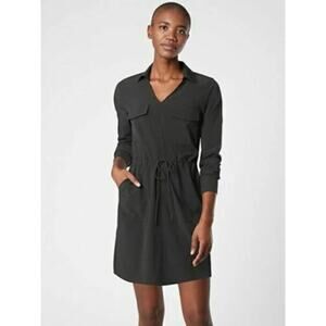 Athleta Zuma Shirtdress Black Size M NWT